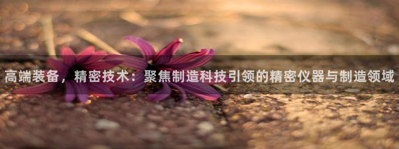 门徒娱乐平台：高端装备，精密技术：聚焦制造科技引领的精密仪器