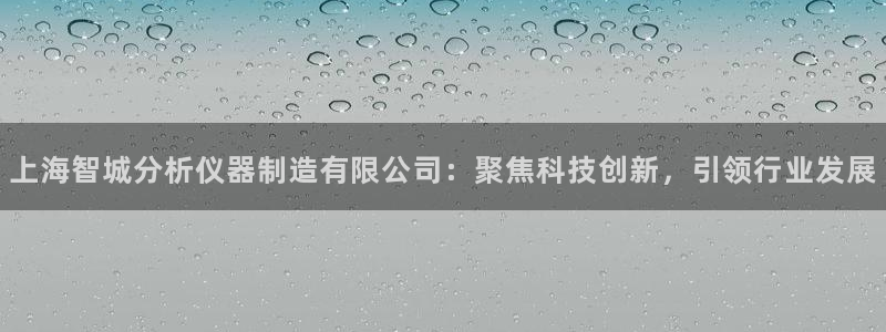 门徒娱乐注册定唐老鸭779O3：上海智城分析仪器制造有限公司