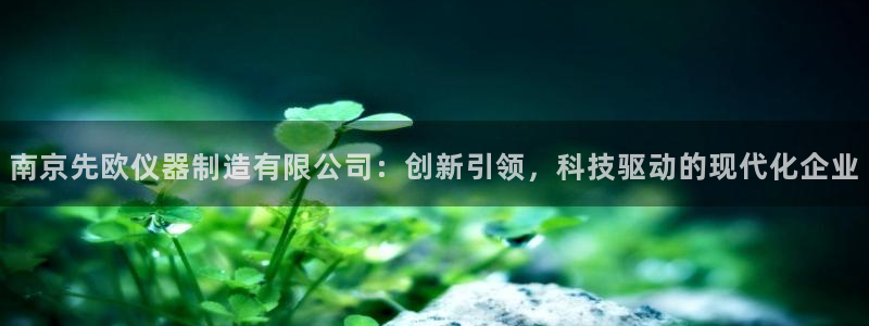 门徒娱乐平台注册时间：南京先欧仪器制造有限公司：创新引领，科
