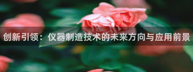 门徒娱乐软件下载：创新引领：仪器制造技术的未来方向与应用前景