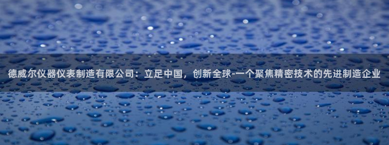 门徒娱乐会13判官3O678：德威尔仪器仪表制造有限公司：立