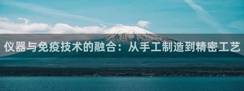 娱乐门徒小说下载：仪器与免疫技术的融合：从手工制造到精密工艺