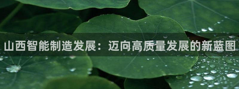 门徒第娱乐测速：山西智能制造发展：迈向高质量发展的新蓝图