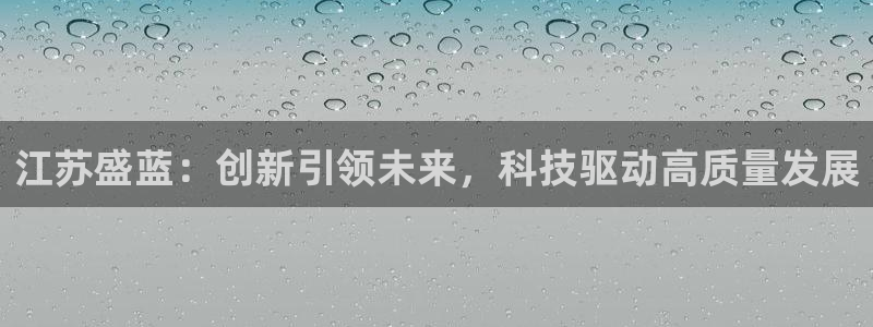 门徒娱乐平台网址是多少：江苏盛蓝：创新引领未来，科技驱动高质