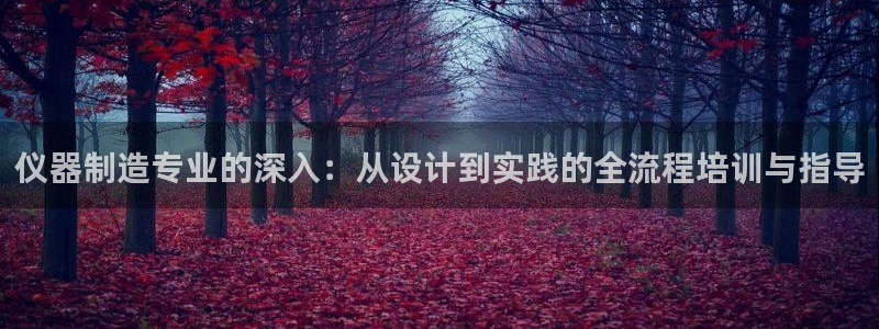 门徒娱乐大爆料：仪器制造专业的深入：从设计到实践的全流程培训